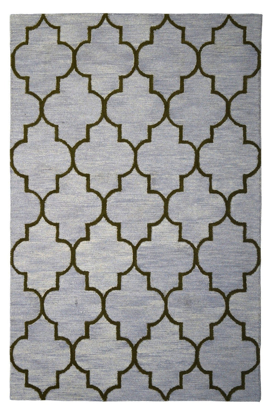 Gray Trellis 5X8 Hand-Tufted Modern Rug