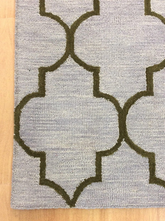 Gray Trellis 5X8 Hand-Tufted Modern Rug