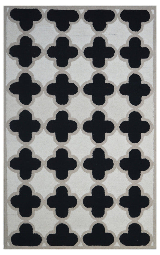 Ivory Trellis 5X8 Hand-Tufted Modern Rug