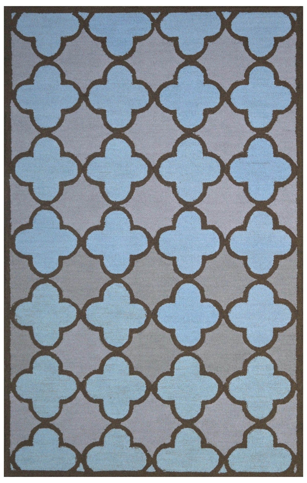 Blue Trellis 5X8 Hand-Tufted Modern Rug