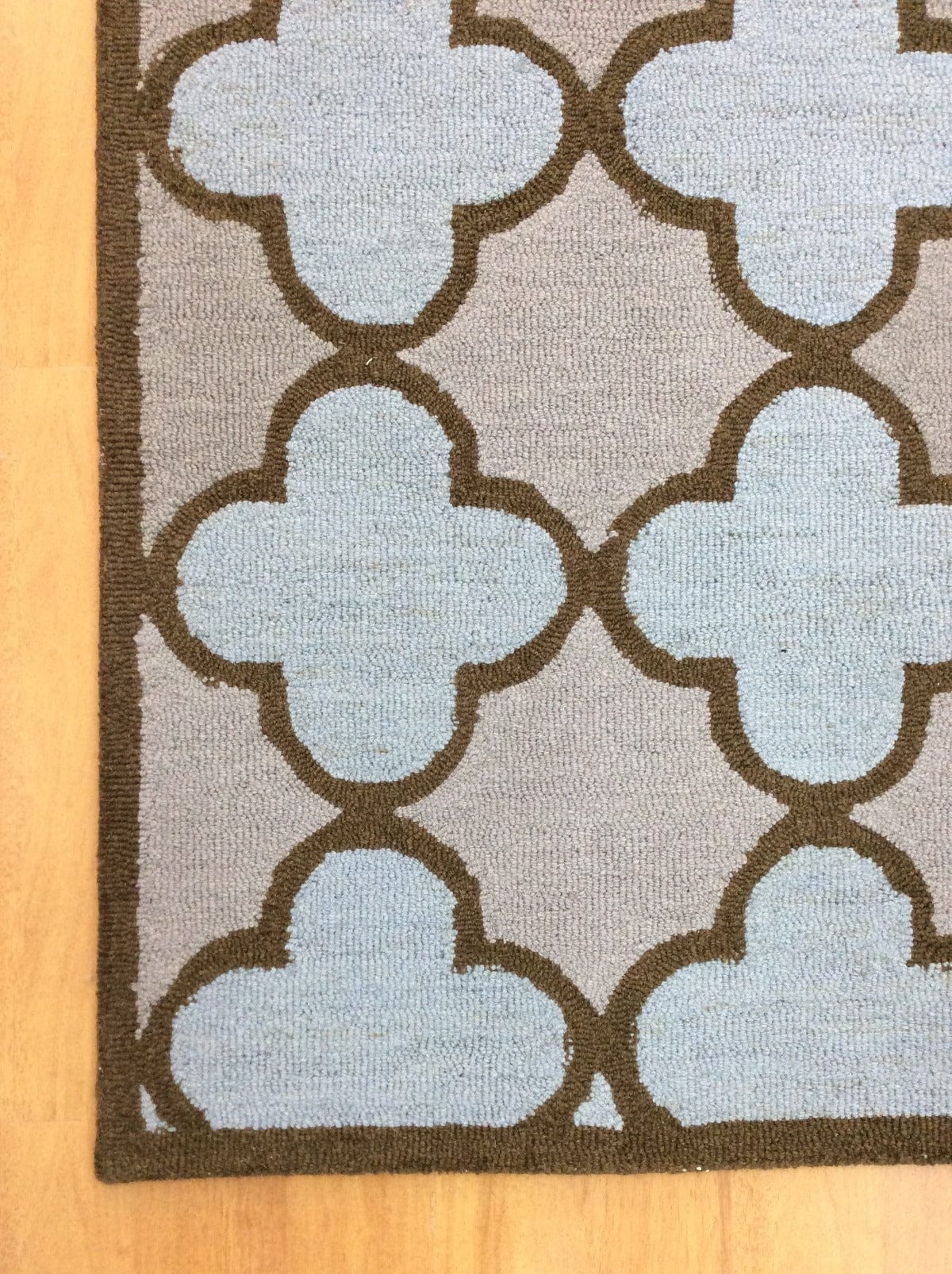 Blue Trellis 5X8 Hand-Tufted Modern Rug