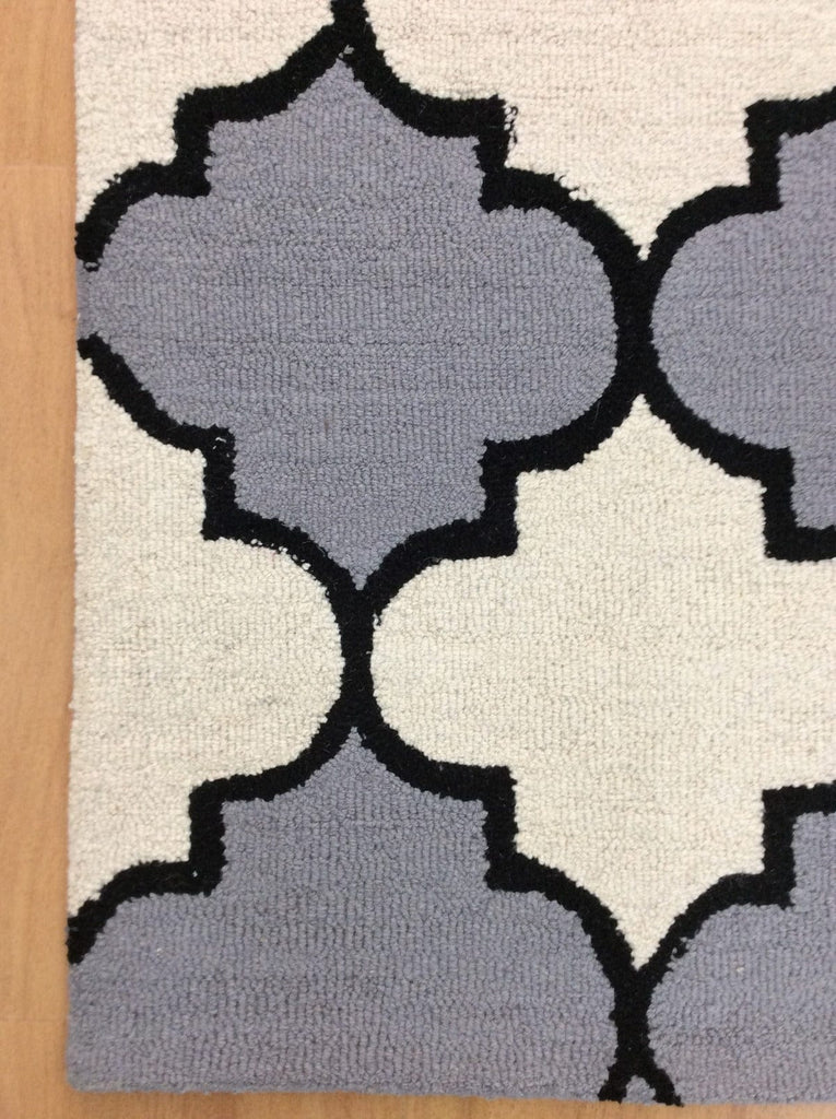 Gray Trellis 5X8 Hand-Tufted Modern Rug