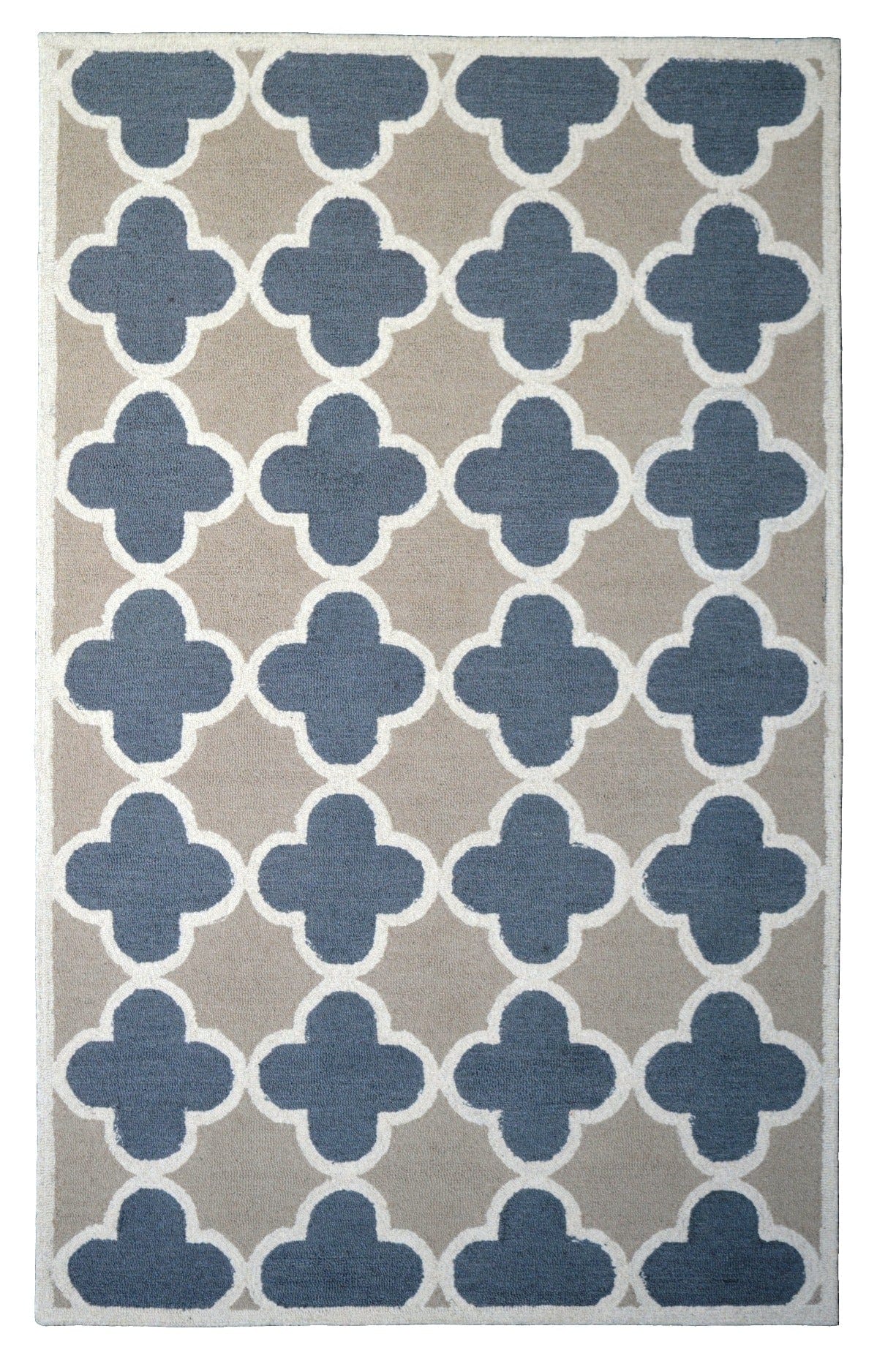 Gray Trellis 5X8 Hand-Tufted Modern Rug