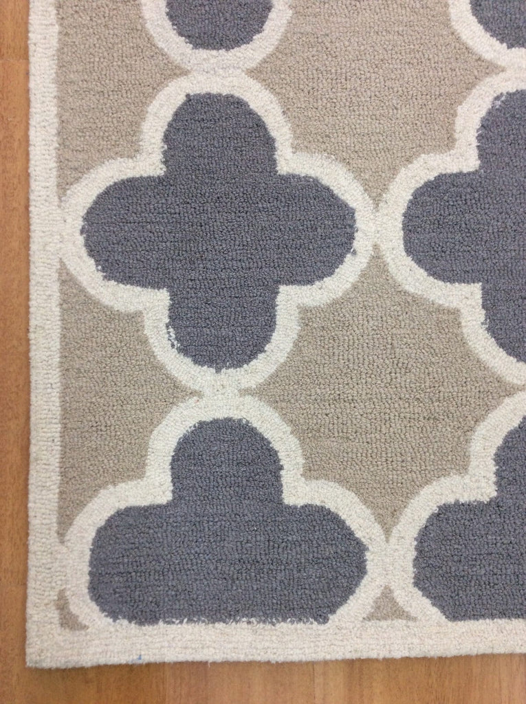 Gray Trellis 5X8 Hand-Tufted Modern Rug