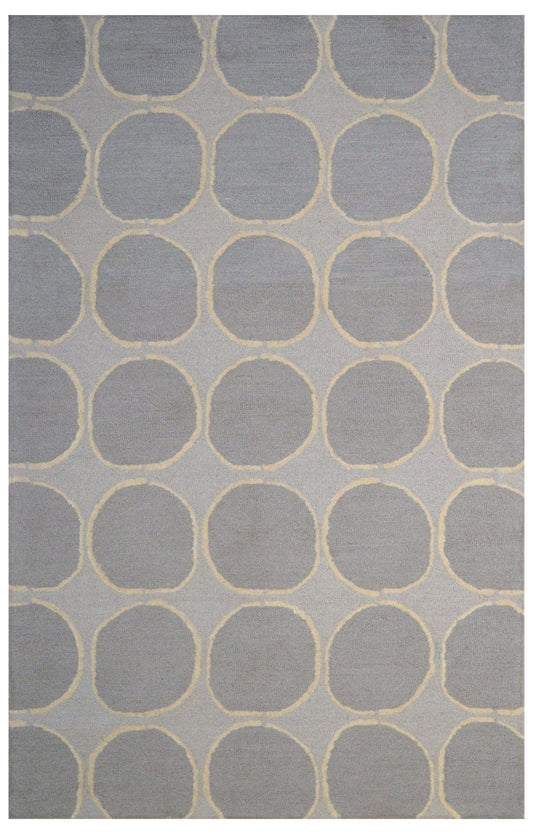 Ivory Trellis 5X8 Hand-Tufted Modern Rug