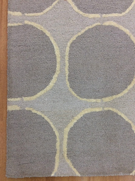 Ivory Trellis 5X8 Hand-Tufted Modern Rug