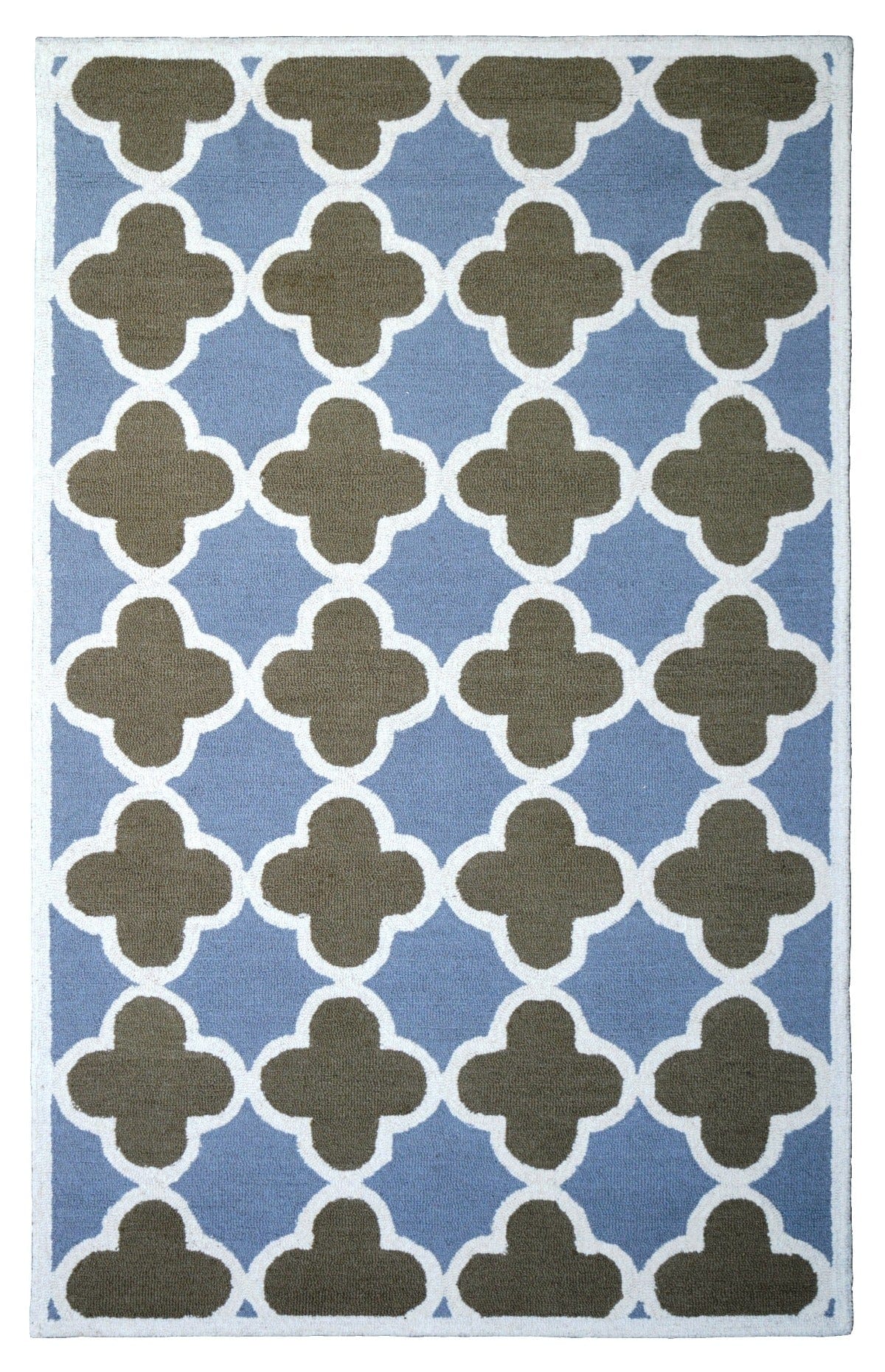 Gray Trellis 5X8 Hand-Tufted Modern Rug