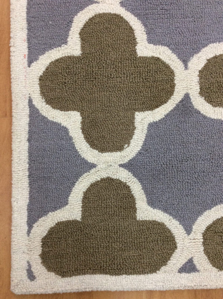 Gray Trellis 5X8 Hand-Tufted Modern Rug