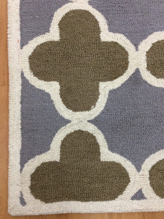 Gray Trellis 5X8 Hand-Tufted Modern Rug