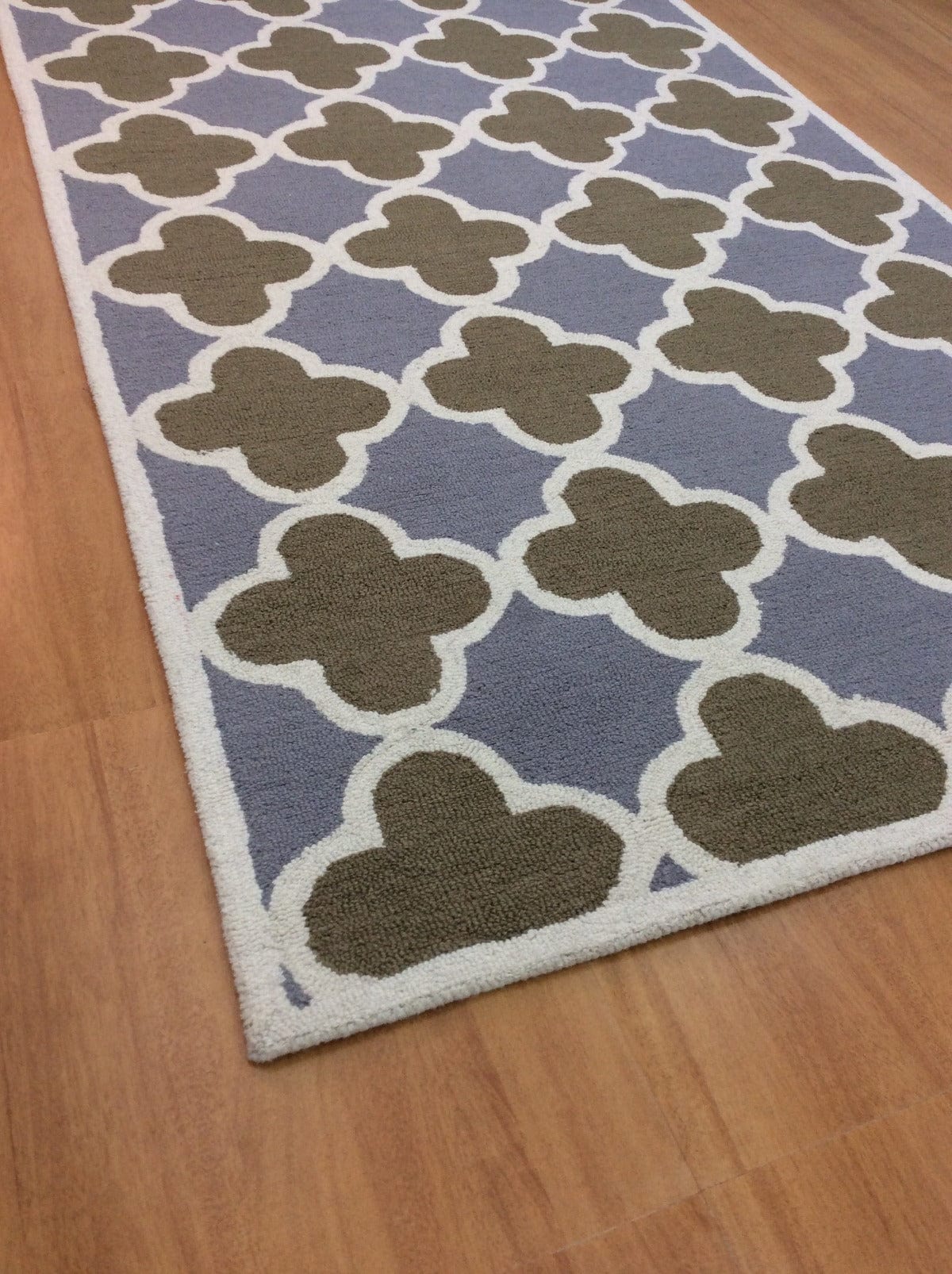 Gray Trellis 5X8 Hand-Tufted Modern Rug