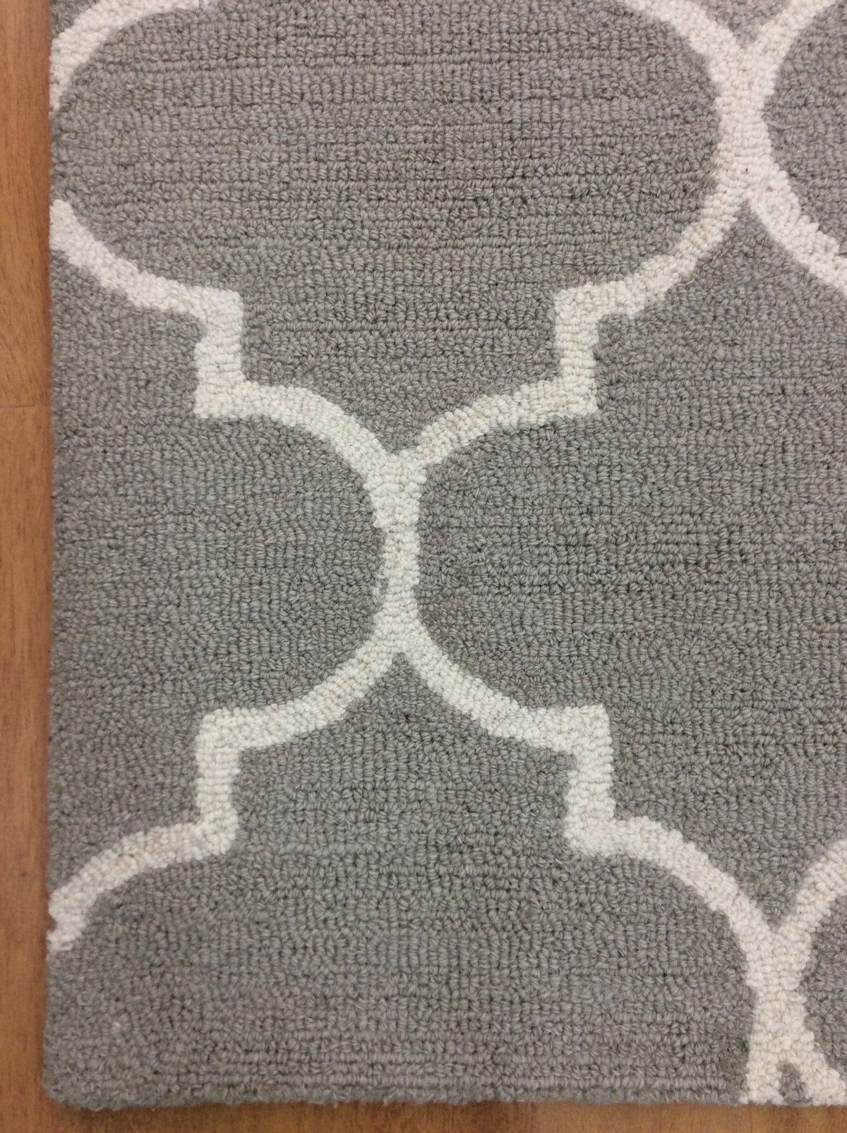 Gray Trellis 5X8 Hand-Tufted Modern Rug