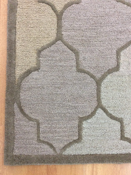 Gray Trellis 5X8 Hand-Tufted Modern Rug