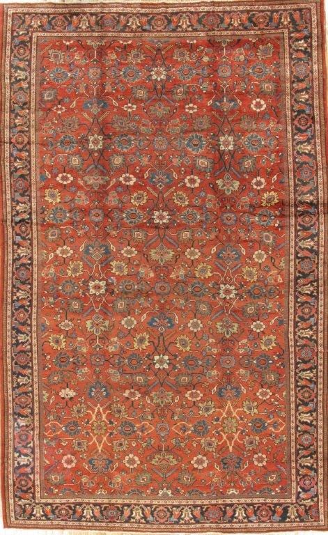 Antique Mahal Collection Hand-Knotted Lamb's Wool Area Rug-10' 2" X 16' 8"