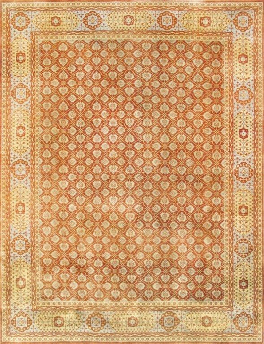 Mamluk Collection Hand-Knotted Lamb's Wool Area Rug- 8'10" X 11' 7"