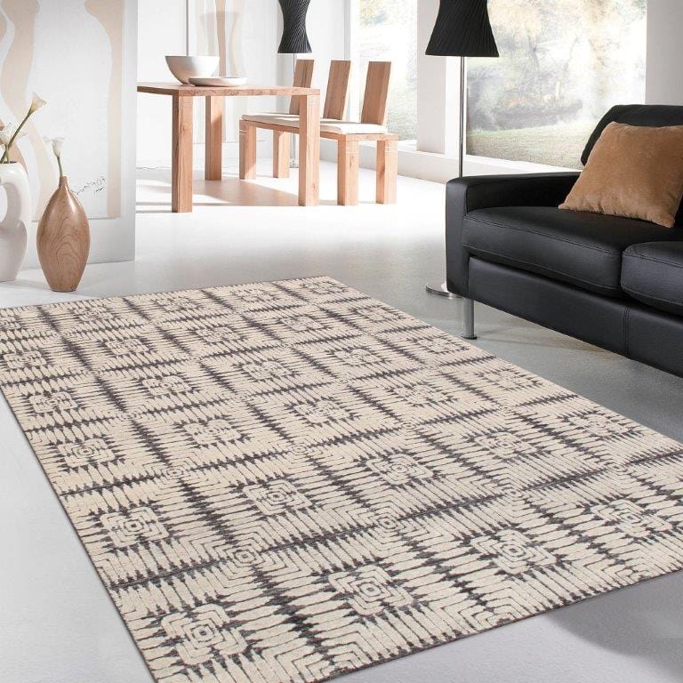 Transitional Collection Hand-Knotted Wool Area Rug- 9' 0" X 12' 1"