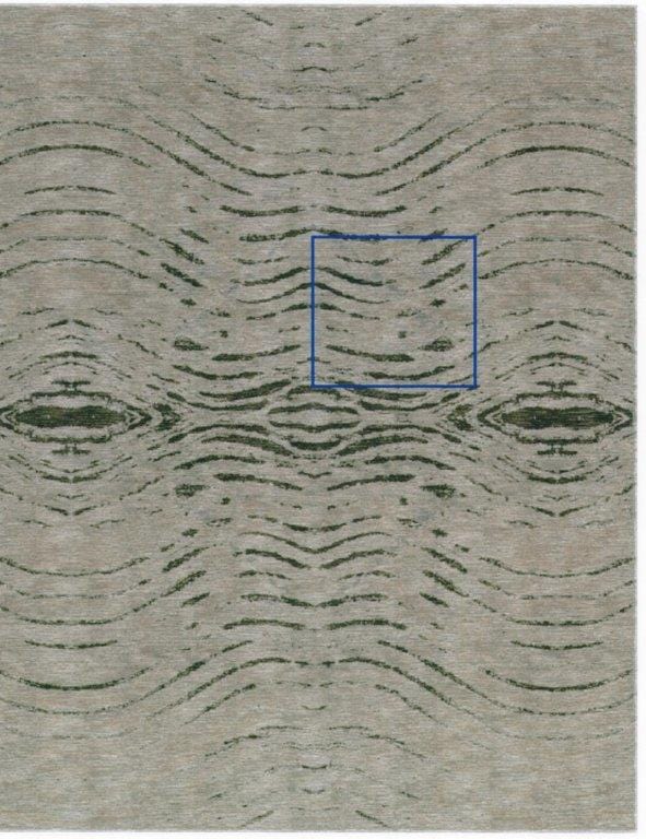 Modern Collection Hand-Knotted Silk & Wool Area Rug- 2' 0" X 2' 0"