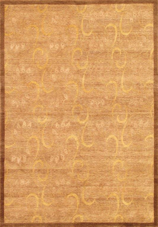 Modern Collection Hand-Knotted Lamb's Wool Area Rug- 5' 5" X 8' 0"