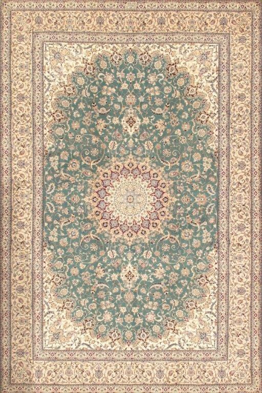 Nain Collection Hand-Knotted Silk & Wool Area Rug- 6' 7" X 10' 7"