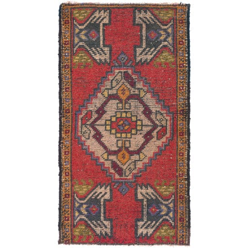 Antique One of a Kind OOAK-1455 1'8'' x 3'' Rug