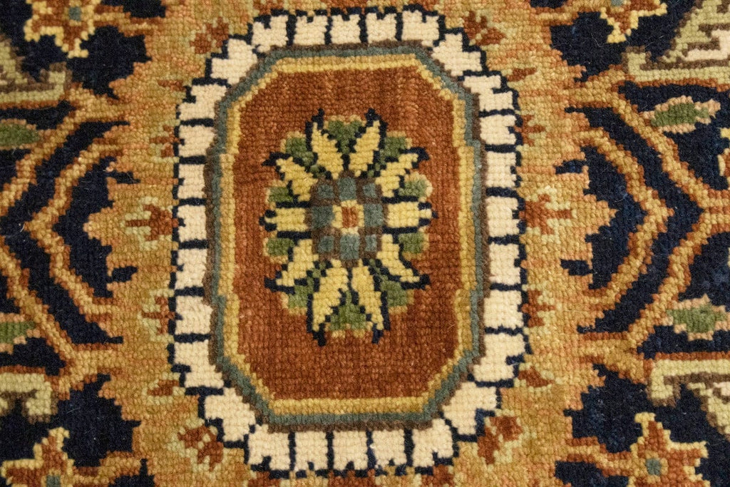 Cream Geometric 8X10 Heriz Serapi Oriental Rug