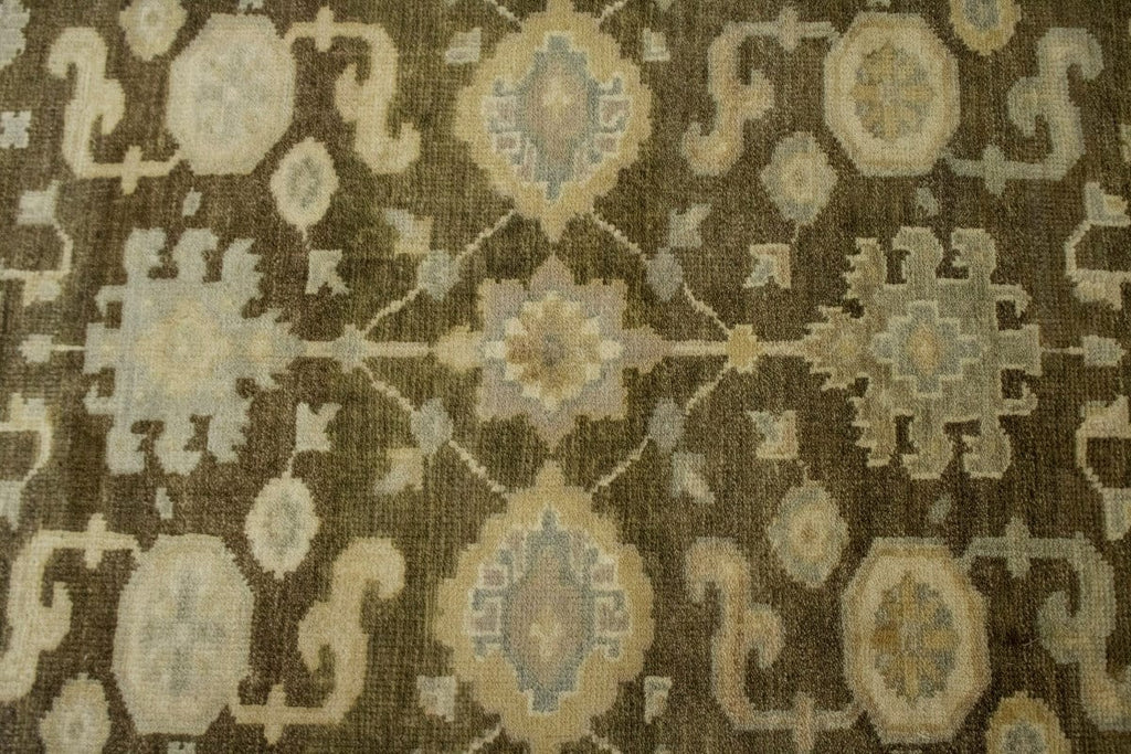 Brown Floral 4X6 Oushak Chobi Oriental Rug