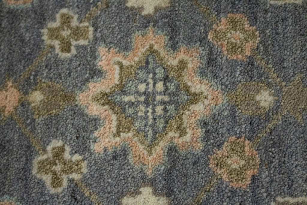 Gray Floral 4X6 Oushak Chobi Oriental Rug