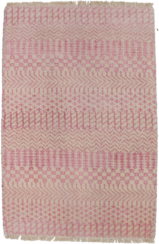 Pink Grass Design 2X3 Modern Oriental Rug