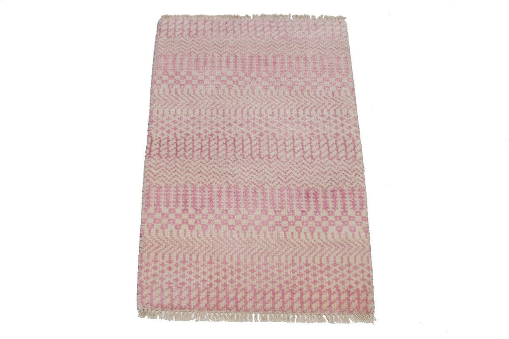 Pink Grass Design 2X3 Modern Oriental Rug