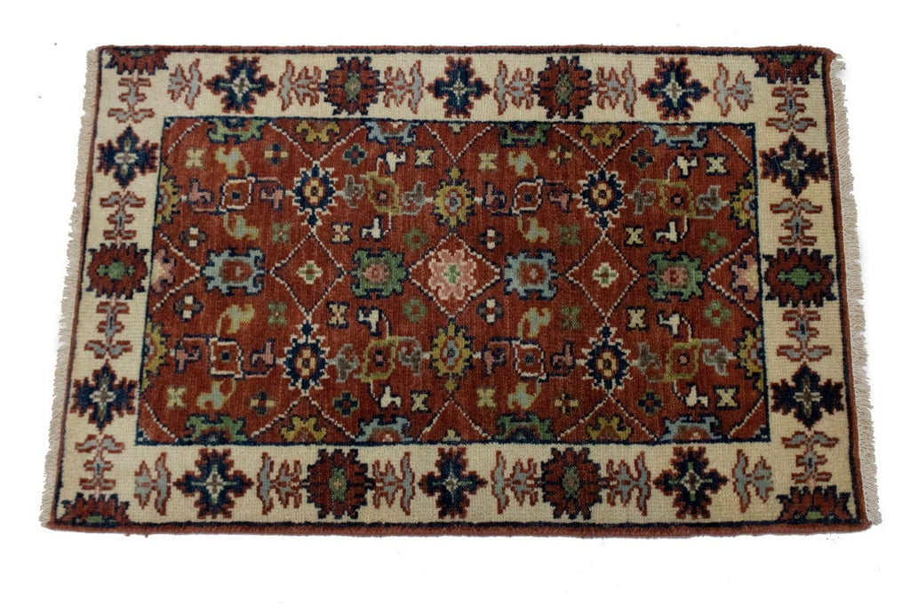 Rust Floral 2X3 Indo-Mahal Oriental Rug