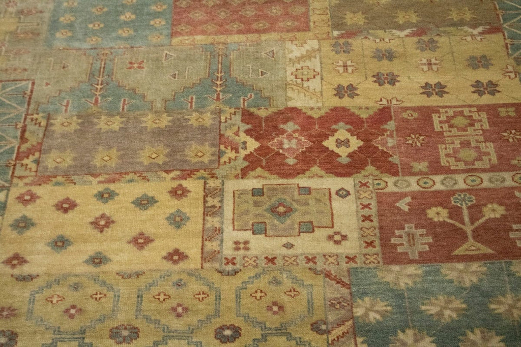 Multicolored Geometric 8X10 Patchwork Oriental Rug