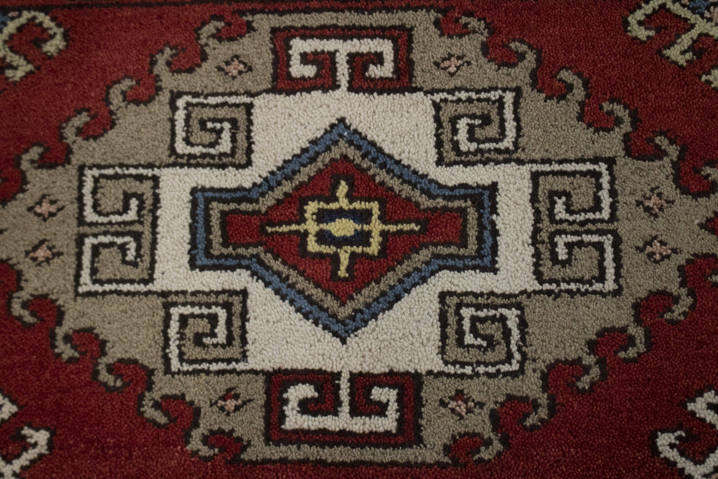 Geometric Red 4X6 Kazak Oriental Rug