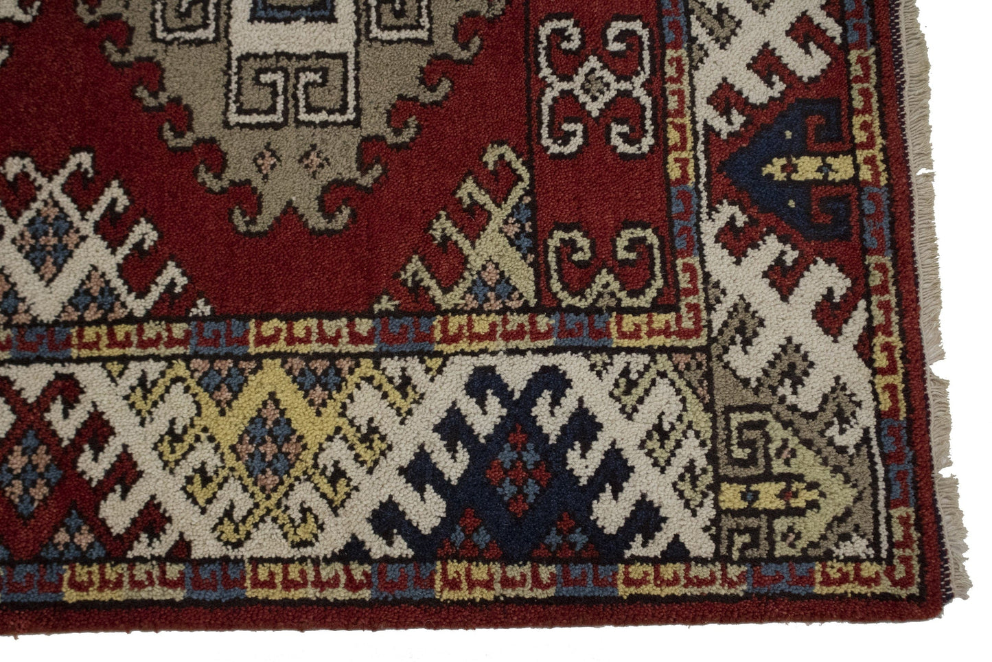 Geometric Red 4X6 Kazak Oriental Rug