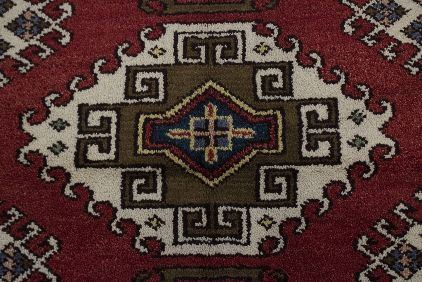 Geometric Red 4X6 Kazak Oriental Rug