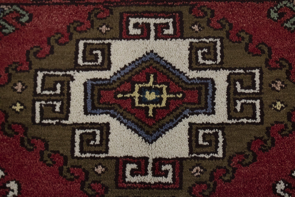 Geometric Red 4X6 Kazak Oriental Rug