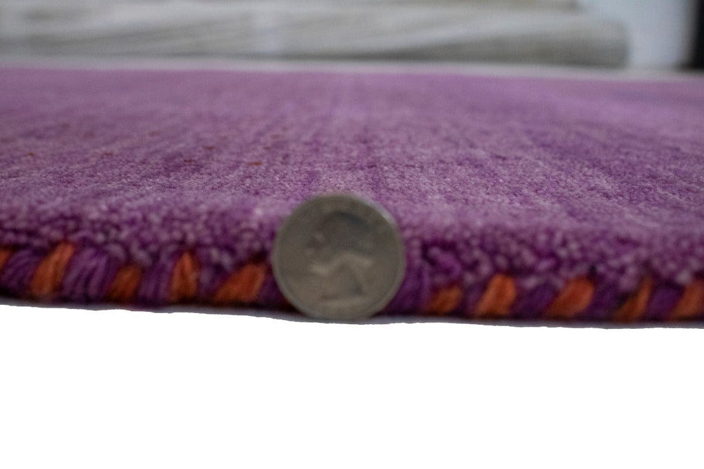 Orchid Purple Solid Tribal 4X6 Lori Gabbeh Oriental Rug