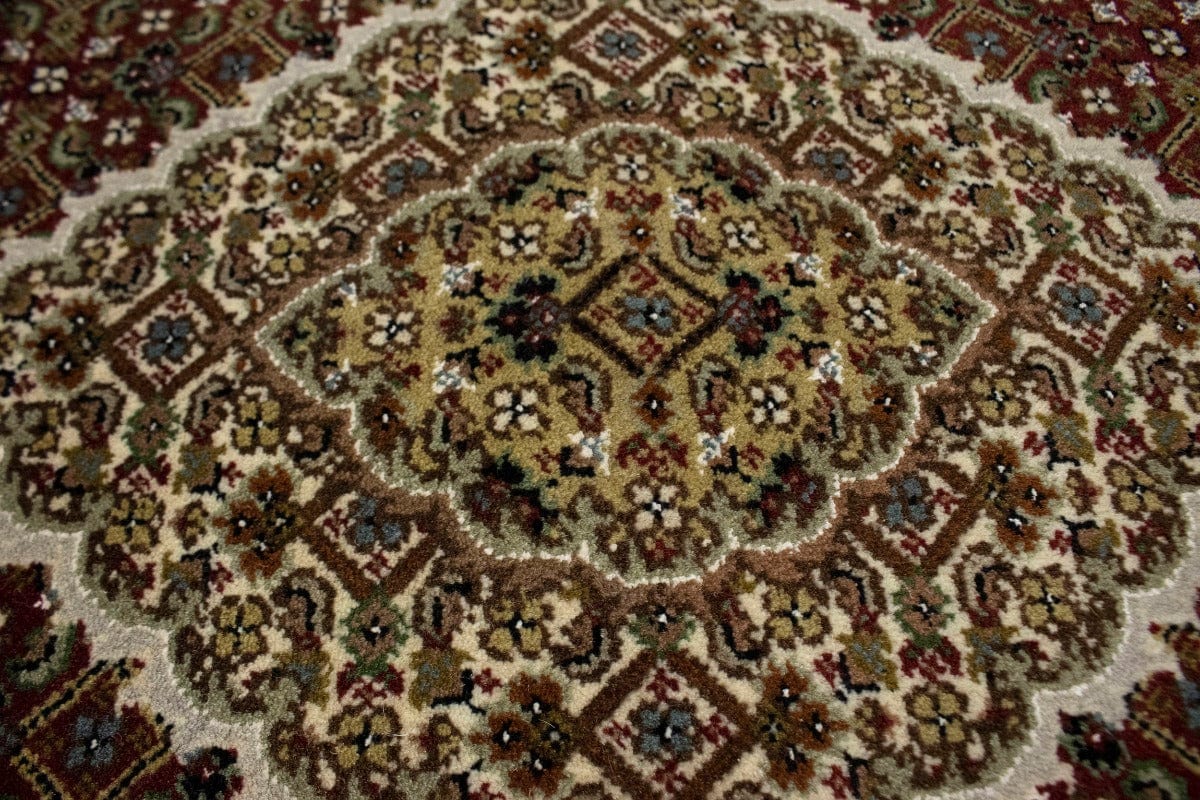 Red Floral Geometric 3X5 Tabriz Fish Mahi Oriental Rug