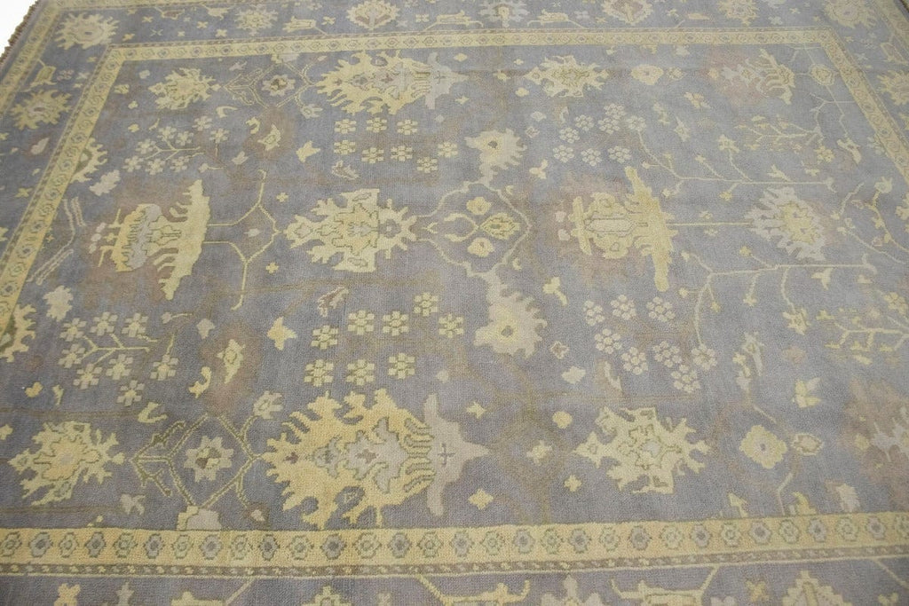 Light Gray Floral 8X10 Oushak Chobi Oriental Rug