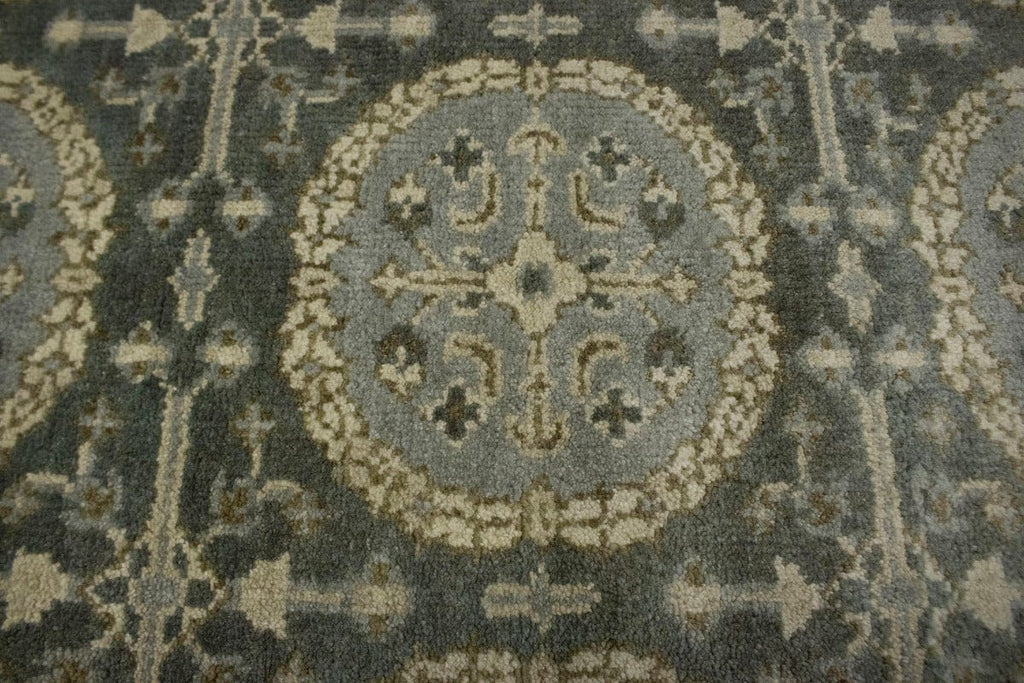 Green Slate Floral 4X6 Oushak Chobi Oriental Rug