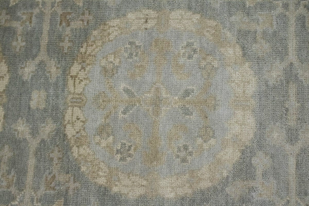 Grey Floral 8X10 Oushak Chobi Oriental Rug