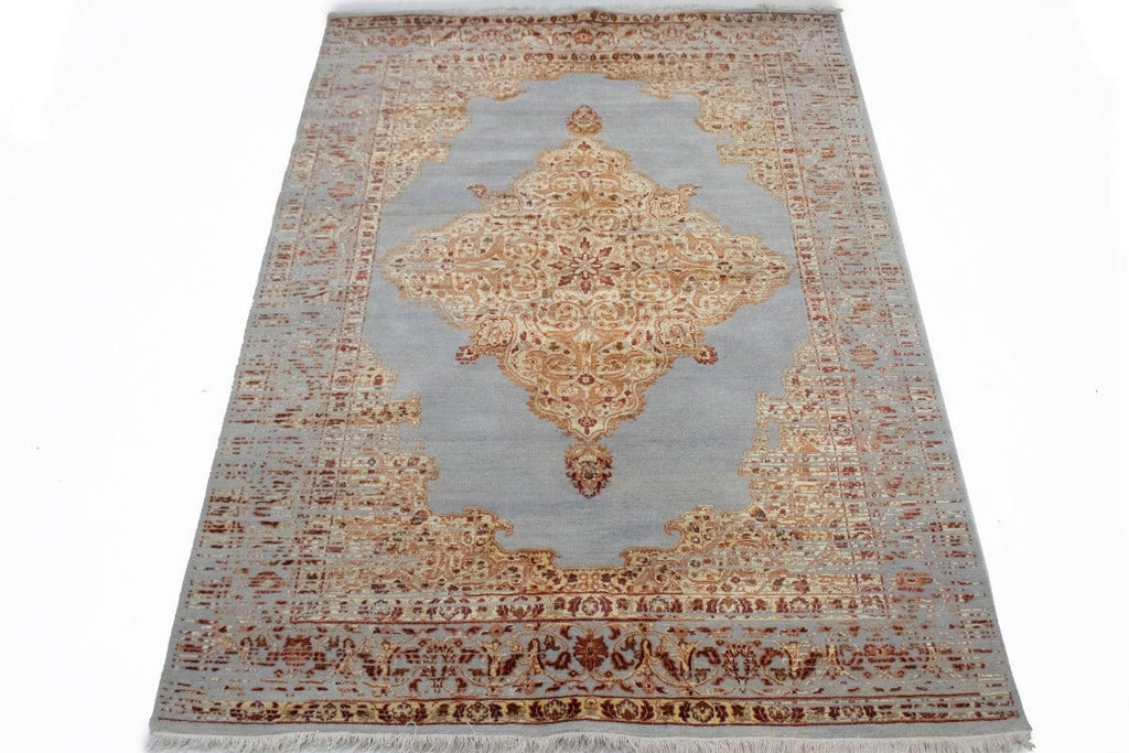 Hand-Carved Transitional 6X8 Oriental Rug