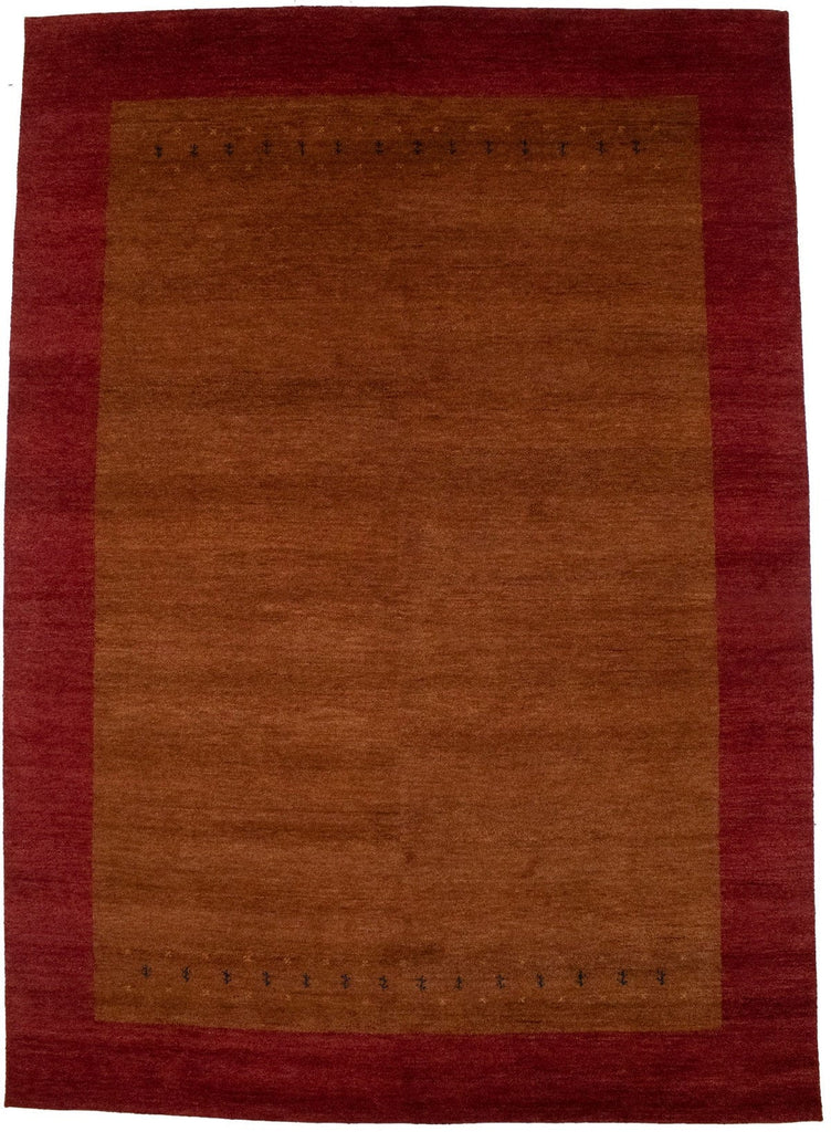 Rust Tribal Bordered 8X11 Indo-Gabbeh Oriental Rug