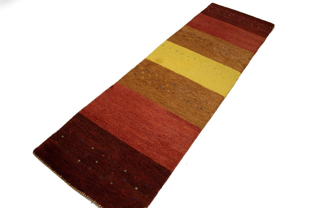 Banana Yellow Tribal 3X8 Indo-Gabbeh Oriental Runner Rug