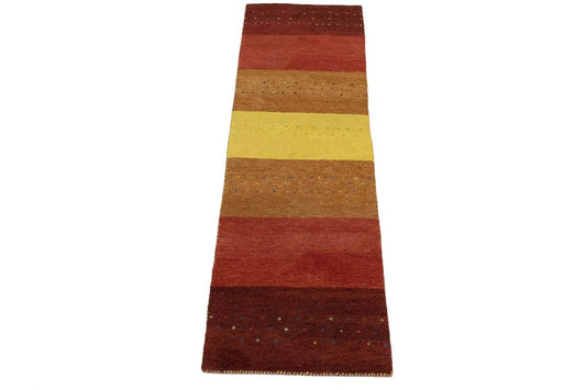 Multicolor 2'5X8'4 Indo-Gabbeh Oriental Runner Rug