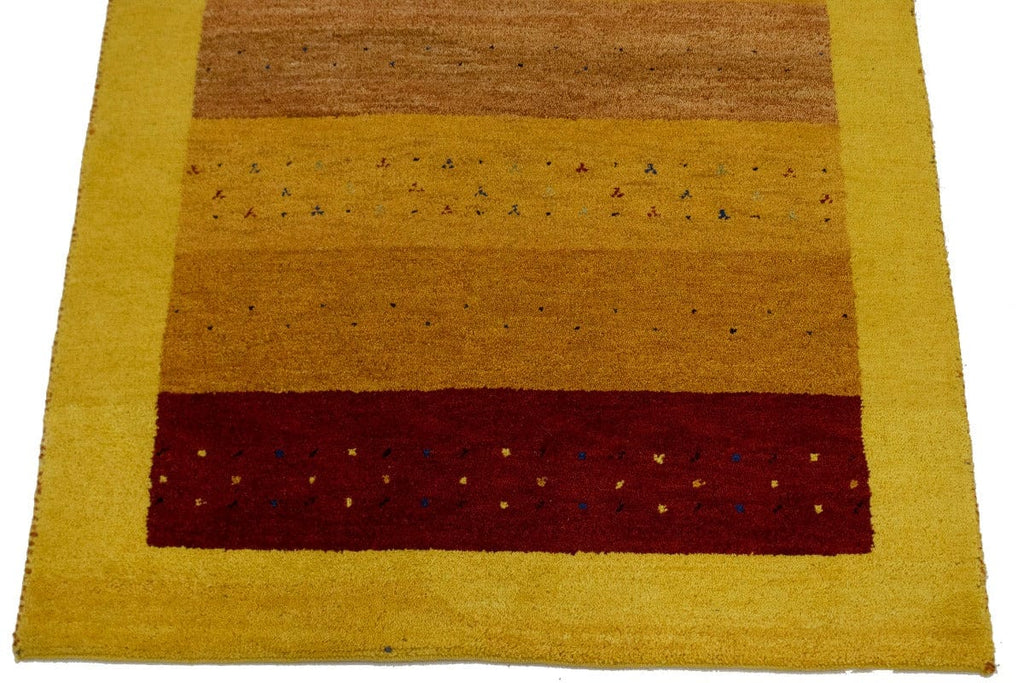 Golden Yellow Tribal 4X6 Indo-Gabbeh Oriental Rug