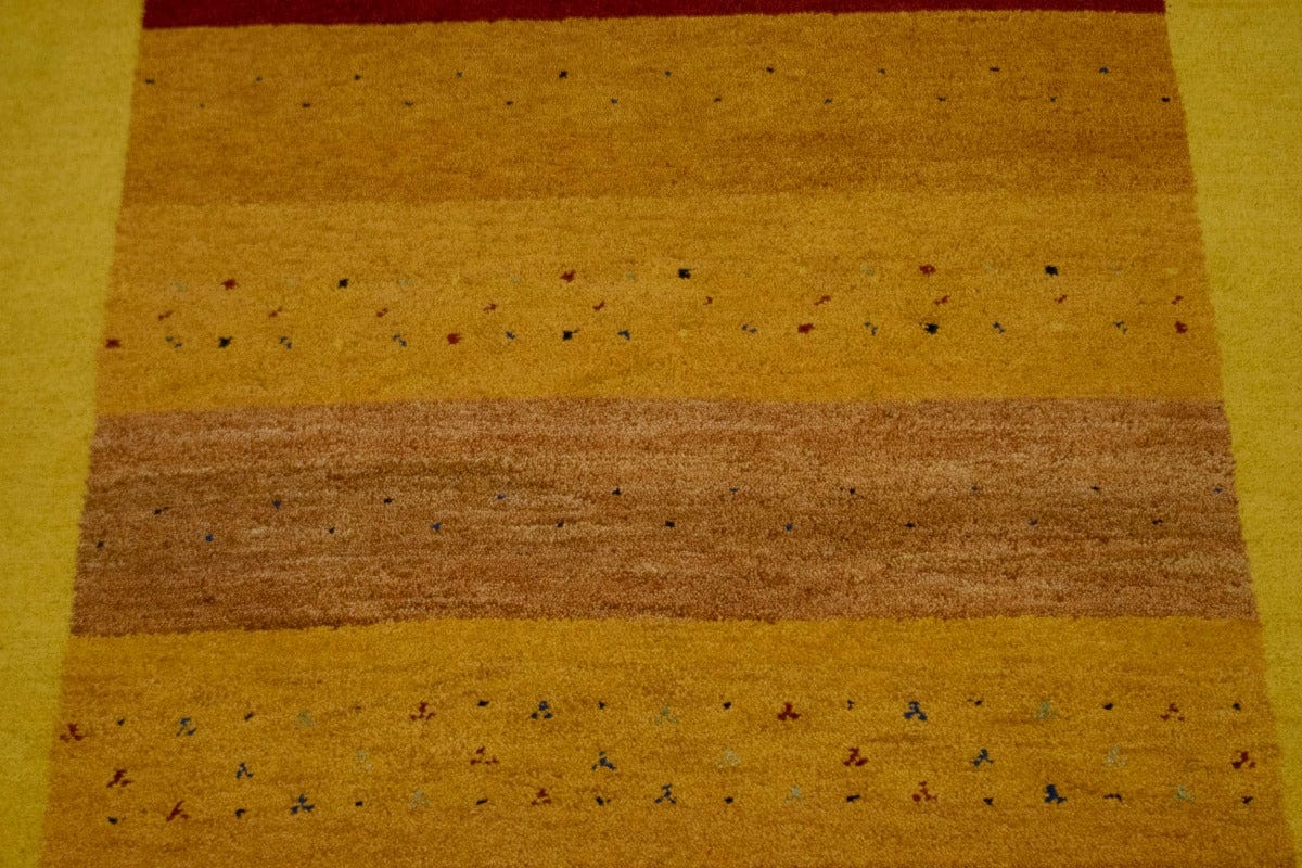 Golden Yellow Tribal 4X6 Indo-Gabbeh Oriental Rug