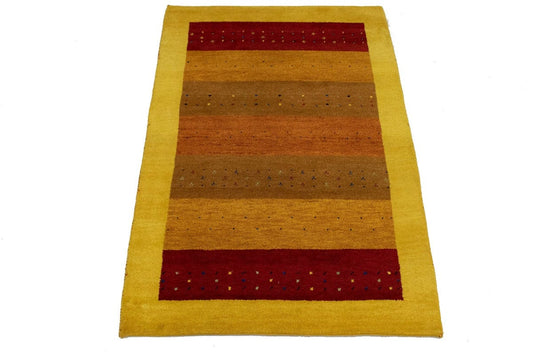 Golden Yellow Tribal 4X6 Indo-Gabbeh Oriental Rug