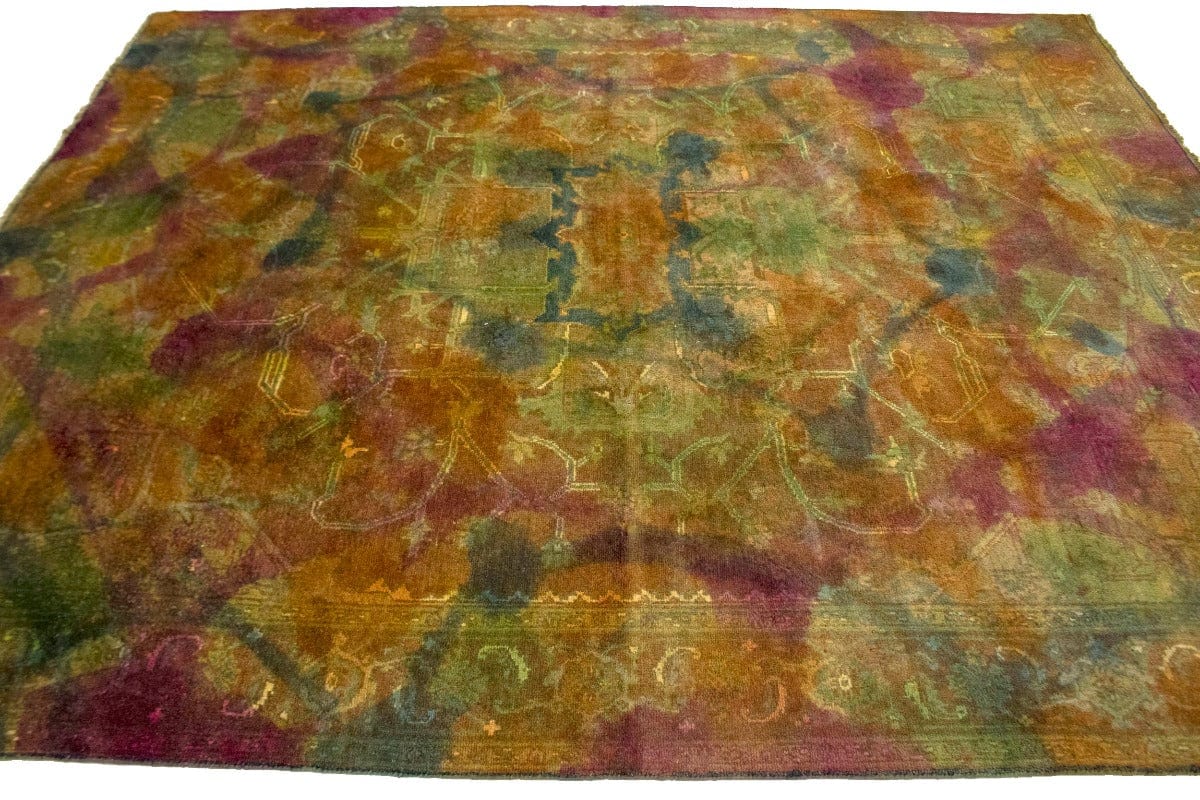 Multicolored Geometric 8X10 Heriz Serapi Oriental Rug