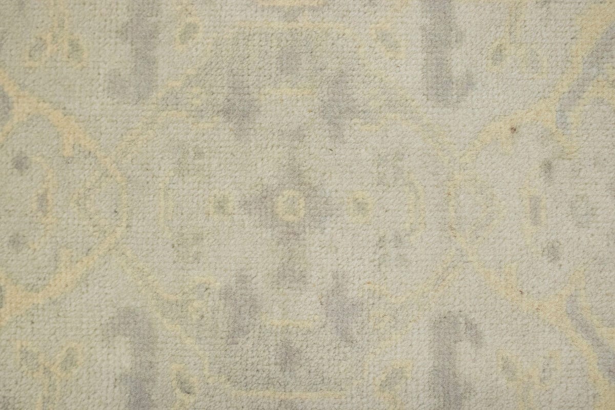 Beige Floral 3X10 Oushak Oriental Runner Rug