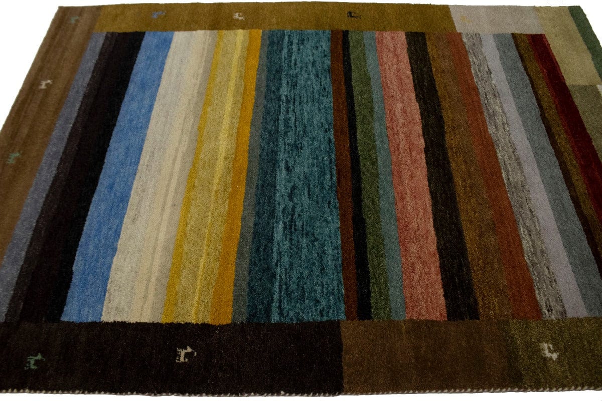 Multicolor Tribal 6X8 Indo-Gabbeh Oriental Rug