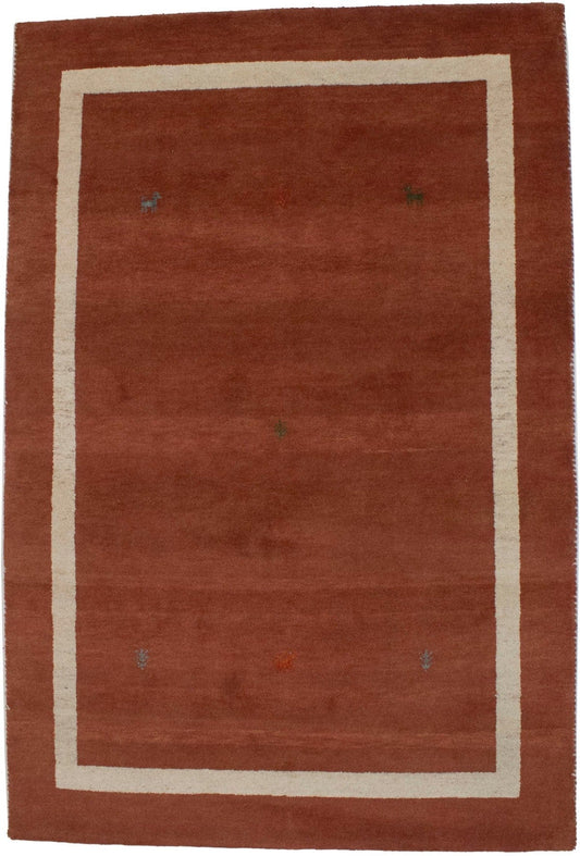 Rusty Red Tribal 6X8 Indo-Gabbeh Oriental Rug